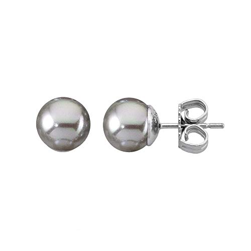 Majorica 13185.21.2.000.010.1 Pendientes Mujer Plata Pack Tres Bolitas Tamaño 8 mm