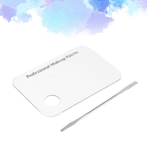 Makeup mixing palette, paleta makeup mixing palette maquillaje transparente nail art paleta de cosméticos paleta de acuarela caja de plástico juego de herramientas de espátula inoxidable para pintura