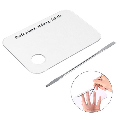 Makeup mixing palette, paleta makeup mixing palette maquillaje transparente nail art paleta de cosméticos paleta de acuarela caja de plástico juego de herramientas de espátula inoxidable para pintura