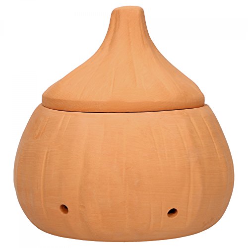 Mambocat Ajo Olla Knut, Tarro de terracota para guardar aprox. 250g ajos, Divertido recipiente para almacenar ajo, Tarro de conservación para alimentos
