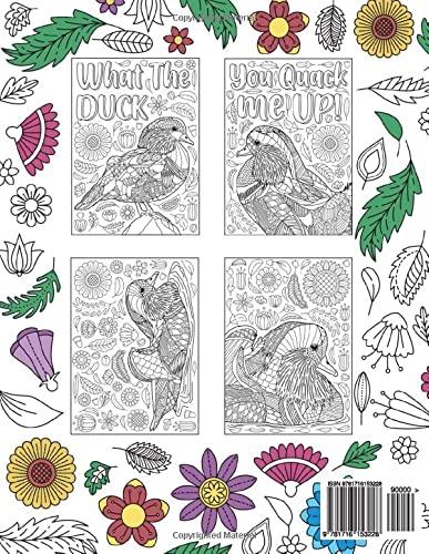 Mandarin Duck Coloring Book: Coloring Books for Adults, Gift for Painting Lover, Zentangle Coloring Pages, Therapy Coloring, Coloring Gifts