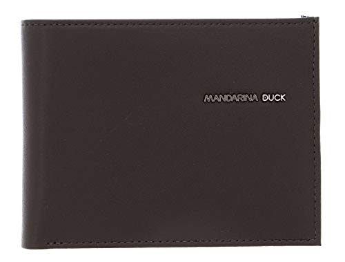 Mandarina Duck Detroit Leather RFID Bifold Wallet M Chocolate Torte