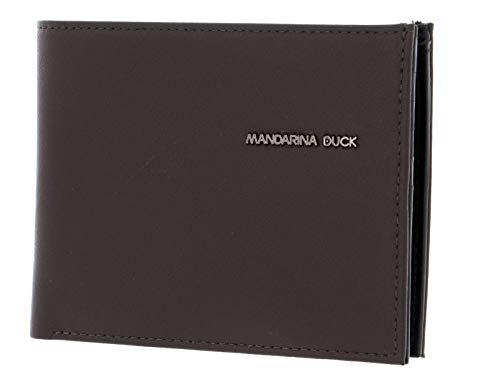 Mandarina Duck Detroit Leather RFID Bifold Wallet M Chocolate Torte