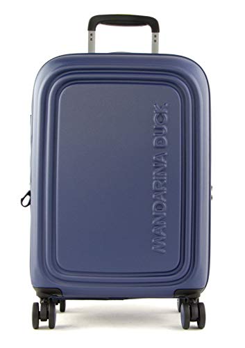 Mandarina Duck - LOGODUCK + Trolley Cabin EXP / Estate Blue, Luggage- Suitcase Unisex, Estate Blue, 55x35x23cm - P10SZV3419R