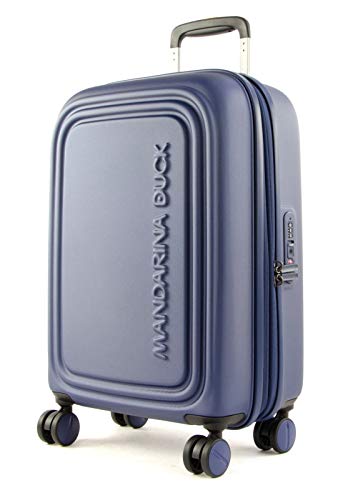 Mandarina Duck - LOGODUCK + Trolley Cabin EXP / Estate Blue, Luggage- Suitcase Unisex, Estate Blue, 55x35x23cm - P10SZV3419R
