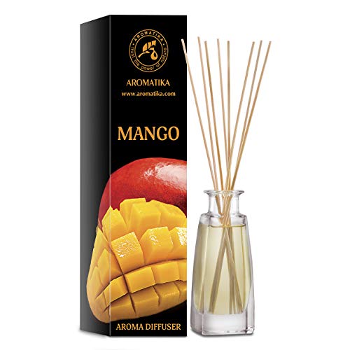Mango Aroma Difusor 100ml - Difusor de Lengüeta - Fragancia para la Habitación - Fragancia para el Hogar - Ambientador - Mango Difusor Perfumado - Idea de Regalo - Mango Olor - Aroma Exótico