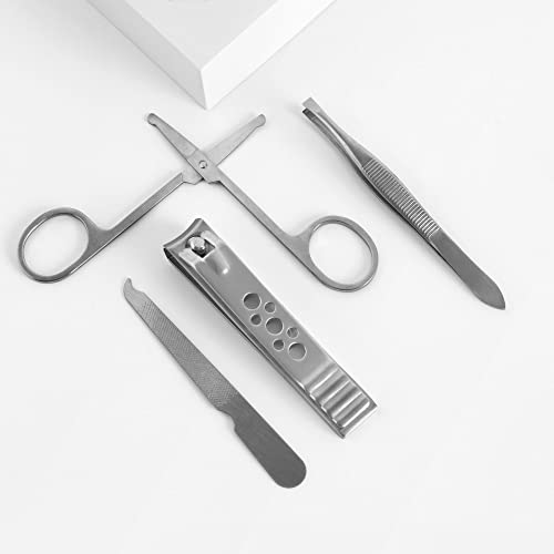 MANSCAPED The Shears - Kit de manicura para hombre, acero inoxidable, 5 piezas, kit de aseo de lujo para hombre