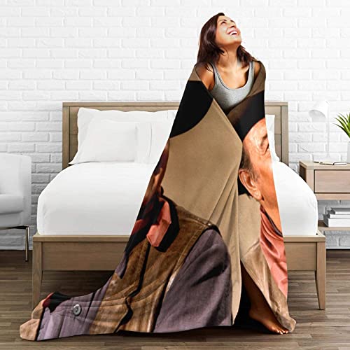 Manta de franela John Actor Wayne, manta de forro polar, suave Thow, manta de aire acondicionado para sofá, sala de estar, dormitorio, 60 x 50 pulgadas