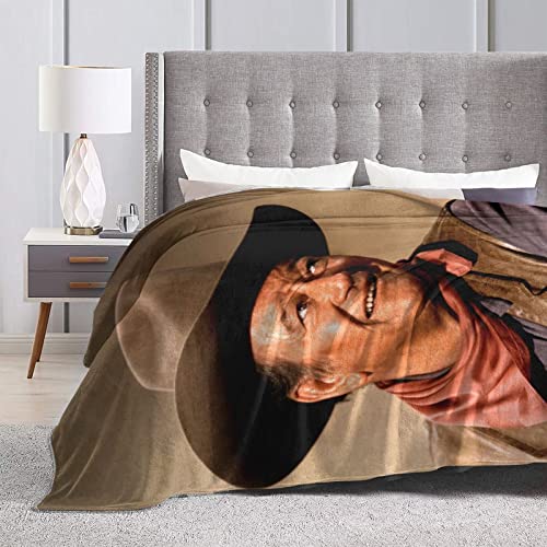 Manta de franela John Actor Wayne, manta de forro polar, suave Thow, manta de aire acondicionado para sofá, sala de estar, dormitorio, 60 x 50 pulgadas