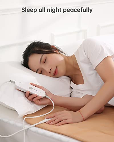 Manta térmica con 2 elementos de control 140x160cm, mantas eléctricas para la cama con apagado automático, protección contra sobrecalentamiento, 4 niveles de temperatura, lavable