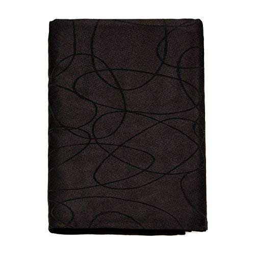 Mantel de lujo negro – tratamiento antimanchas – tamaños grandes – líneas (150 x 150 cm)