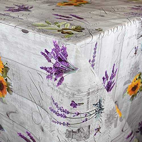 Mantel Hule Por Metro PROVENZA madera Floral BB80 Grande SELECCIONABLE en Ovalado Rectangular Redondo - Más Colores, 100x140 cm eckig