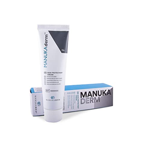 ManukaMed Crema de miel Derm Manuka para psoriasis, neurodermitis, pomada, eccema y psoriasis, crema de acné, 50 g