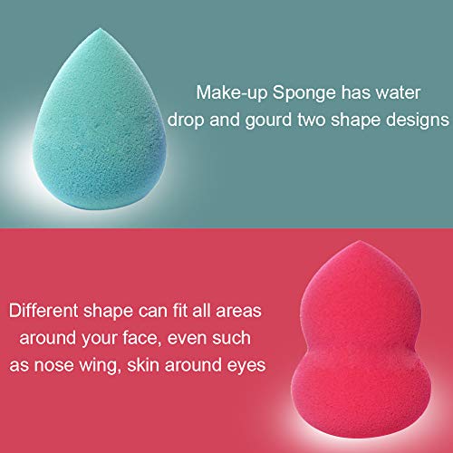 Maquillaje Esponja, INTVN Make-up Sponge Beauty Blender Mini Maquillaje Licuadora Esponja Puff Herramientas de Belleza para Cremas Polvo, 8 Piezas