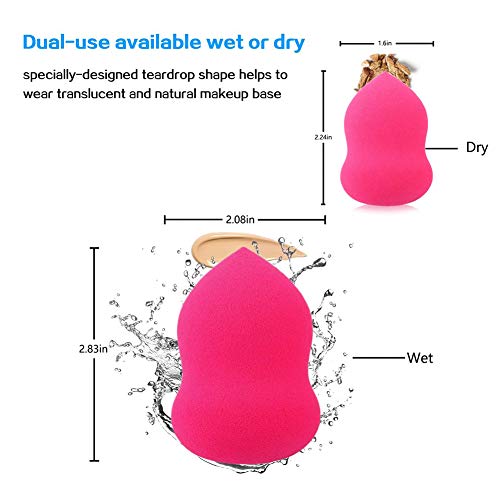 Maquillaje Esponja, INTVN Make-up Sponge Beauty Blender Mini Maquillaje Licuadora Esponja Puff Herramientas de Belleza para Cremas Polvo, 8 Piezas