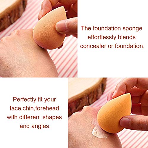 Maquillaje Esponja, INTVN Make-up Sponge Beauty Blender Mini Maquillaje Licuadora Esponja Puff Herramientas de Belleza para Cremas Polvo, 8 Piezas