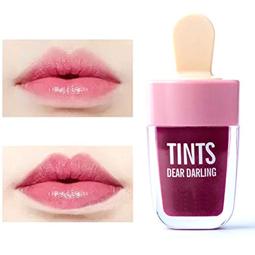 Maquillaje helado Lip Glaze Tinted Lip Gloss aceite Hidrata Belleza impermeable de labios Lasting Lipstick (05)