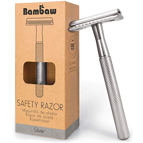 Maquinilla de Afeitar Clásica de doble filo | Maquinilla de Afeitar para Mujeres y Hombres | Para Afeitado Hombre y Mujer | Compatible con Todas las Hojas de Afeitar | Productos Ecológicos | Bambaw