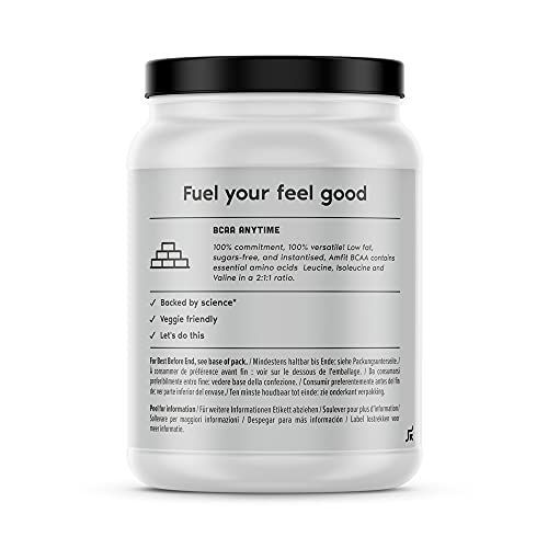 Marca Amazon - Amfit Nutrition Aminoácidos de cadena ramificada (BCAA), sabor a cola, 500 g (anteriormente PBN)