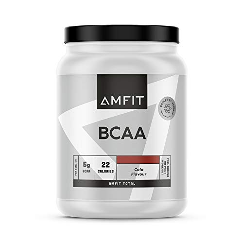 Marca Amazon - Amfit Nutrition Aminoácidos de cadena ramificada (BCAA), sabor a cola, 500 g (anteriormente PBN)