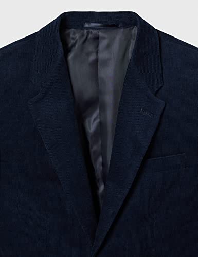 Marca Amazon - find. Americana Casual de Pana Hombre, Azul (Navy), 50, Label: 40