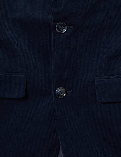 Marca Amazon - find. Americana Casual de Pana Hombre, Azul (Navy), 50, Label: 40