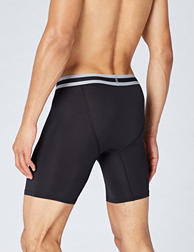 Marca Amazon - find. Bóxer Largos de Deporte para Hombre, Pack de 2, negro, XXL, Label: XXL