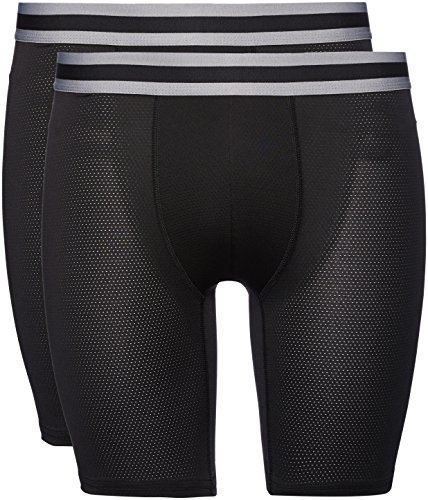 Marca Amazon - find. Bóxer Largos de Deporte para Hombre, Pack de 2, negro, XXL, Label: XXL