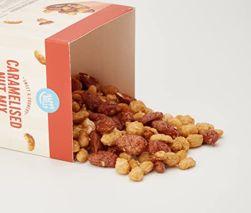 Marca Amazon - Happy Belly Mezcla de Frutos Secos Garrapiñados, 120g x 4