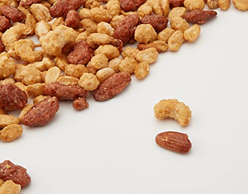 Marca Amazon - Happy Belly Mezcla de Frutos Secos Garrapiñados, 120g x 4