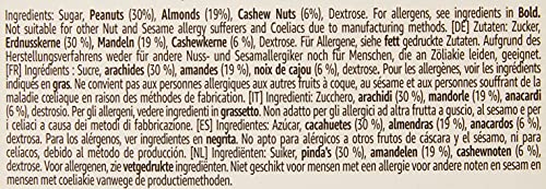 Marca Amazon - Happy Belly Mezcla de Frutos Secos Garrapiñados, 120g x 4