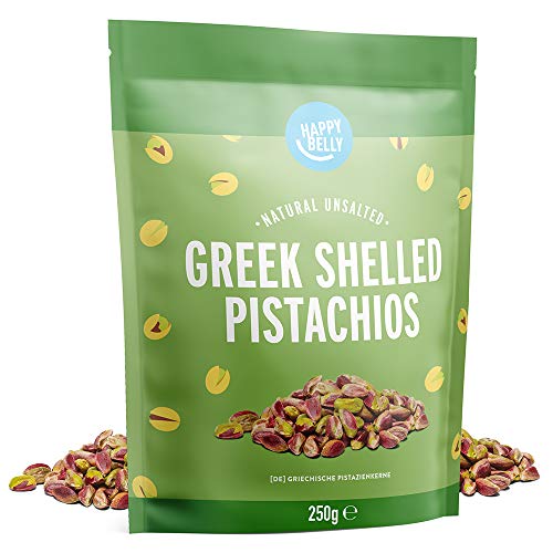 Marca Amazon - Happy Belly Pistachos giegos sin cáscara, 250g