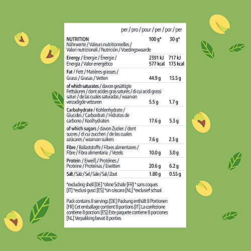 Marca Amazon - Happy Belly Pistachos tostados y salados, 2x500g