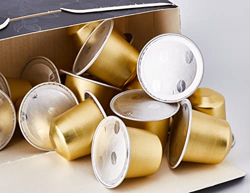 Marca Amazon - Happy Belly Select Café Molido Origin Nespresso - Rwanda - 80 Cápsulas (4 Paquetes x 20)