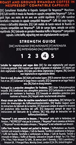 Marca Amazon - Happy Belly Select Café Molido Origin Nespresso - Rwanda - 80 Cápsulas (4 Paquetes x 20)