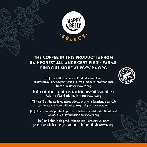 Marca Amazon - Happy Belly Select Café Molido Origin Nespresso - Rwanda - 80 Cápsulas (4 Paquetes x 20)