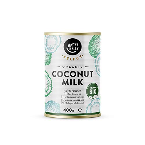 Marca Amazon –Happy Belly Select Leche de coco orgánica selecta para cocinar, 6 x 400 ml