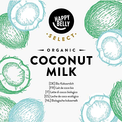 Marca Amazon –Happy Belly Select Leche de coco orgánica selecta para cocinar, 6 x 400 ml