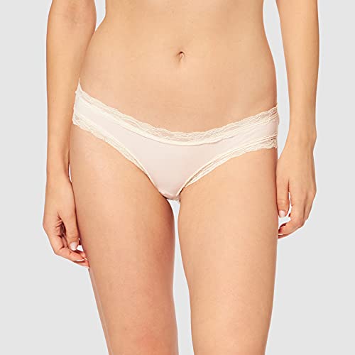 Marca Amazon - Iris & Lilly Braga Hipster de Algodón Mujer, Pack de 7, Multicolor (negro/melange/rosa suave), M, Label: M