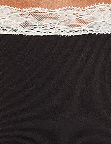 Marca Amazon - Iris & Lilly Braga Hipster de Algodón Mujer, Pack de 7, Multicolor (negro/melange/rosa suave), M, Label: M