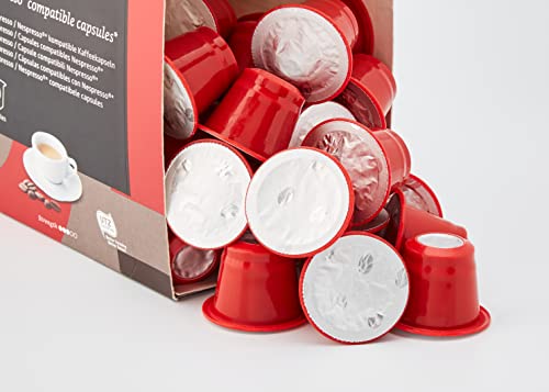 Marca Amazon - Solimo Cápsulas Espresso, compatibles con Nespresso - 50 cápsulas (1 x 50)