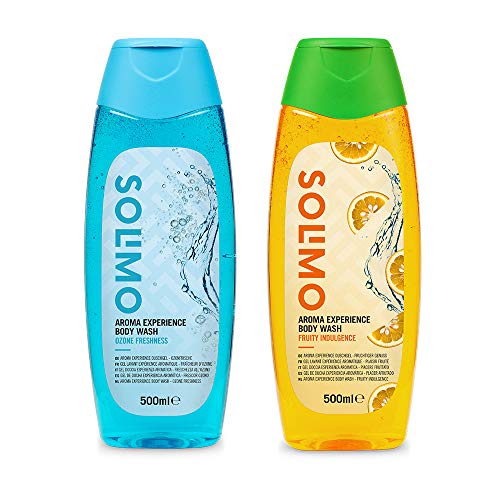 Marca Amazon - Solimo Gel de ducha Experiencia Aromática - Pack de 6 (500ml x 6)