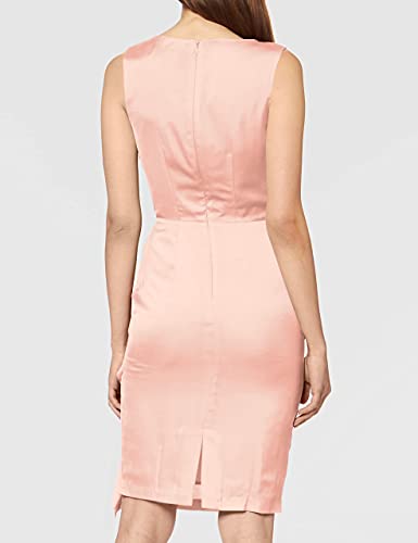 Marca Amazon - TRUTH & FABLE Vestido Midi Ajustado Mujer, Multicolor (Rubor), 44, Label: XL