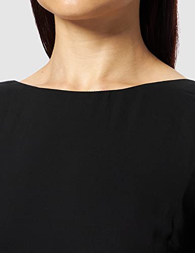 Marca Amazon - TRUTH & FABLE Vestido Midi Evasé de Gasa Mujer, Azul (Navy), 40, Label: M