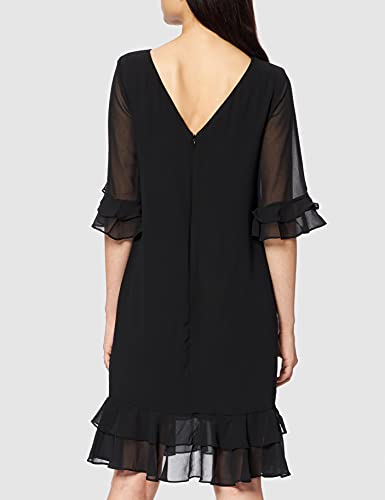 Marca Amazon - TRUTH & FABLE Vestido Midi Evasé de Gasa Mujer, Azul (Navy), 40, Label: M