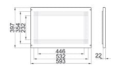 MARCO MICROONDAS AZERO 3 COLORES 60CM X40CM X 22MM MUEBLE DE 60CM (INOX)
