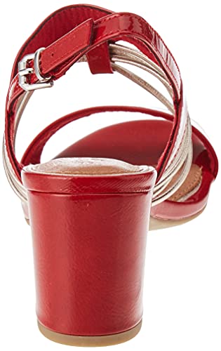 Marco Tozzi by Guido Maria Kretschmer 2-2-88300-26 Sandale, Sandalia con taln Mujer, Red Patent Com, 36 EU