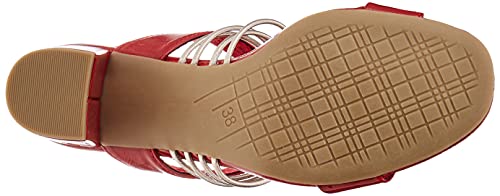 Marco Tozzi by Guido Maria Kretschmer 2-2-88300-26 Sandale, Sandalia con taln Mujer, Red Patent Com, 36 EU