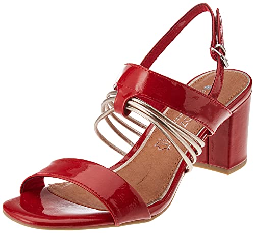 Marco Tozzi by Guido Maria Kretschmer 2-2-88300-26 Sandale, Sandalia con taln Mujer, Red Patent Com, 36 EU