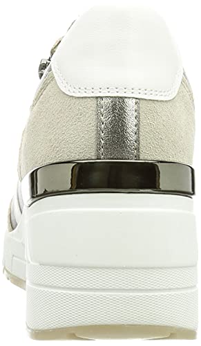 MARCO TOZZI Damen 2-2-23765-27 Leder Sneaker, Zapatillas Mujer, Taupe Comb, 39 EU